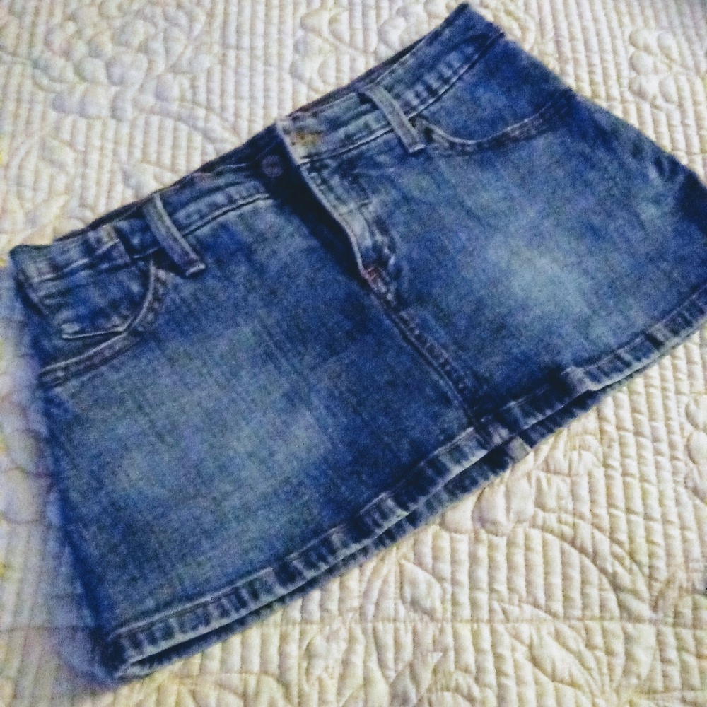 Mini jean skirt